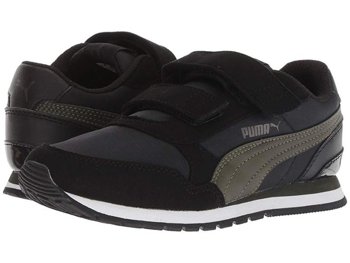 Puma Kids St Runner V2 Nl V (little Kid) (puma Black/forest Night) Boys Shoes