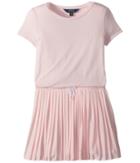 Polo Ralph Lauren Kids Pleated Jersey T-shirt Dress (little Kids/big Kids) (hint Of Pink) Girl's Dress