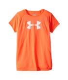 Under Armour Kids Solid Big Logo Short Sleeve Tee (big Kids) (after Burn) Girl's T Shirt