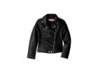 Urban Republic Kids Olivia Faux Leather Metallic Moto Jacket (little Kids/big Kids) (black) Girl's Jacket