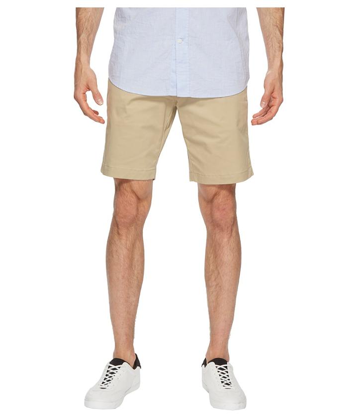 Calvin Klein Flat Front Stretch Walking Shorts (classic Khaki) Men's Shorts