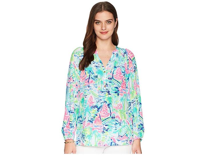 Lilly Pulitzer Elsa Top (multi Salt In The Air) Women's Blouse