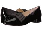 Adrienne Vittadini Ficke (black Crinkle Patent) Women's Shoes