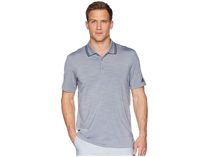 Adidas Golf Ultimate Heather Polo (grey Three Heather/carbon) Men's Clothing