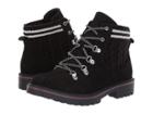 Jane And The Shoe Millie (black Faux Suede) Women's Lace-up Boots
