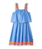 Tommy Hilfiger Kids Crochet Sleeve And Hem Dress (big Kids) (palace Blue) Girl's Dress