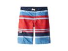 Polo Ralph Lauren Kids Kailua Striped Swim Trunks (big Kids) (red Multi) Boy's Swimwear