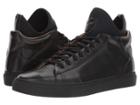 A. Testoni Mid Cut Sneaker (nero) Men's Lace Up Casual Shoes