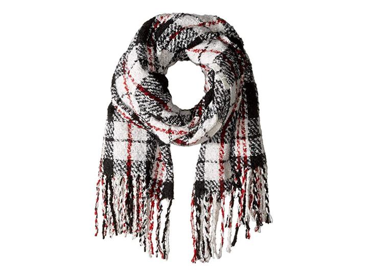 Free People Emerson Plaid Scarf (ivory) Scarves