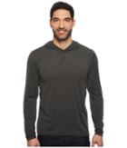 Columbia Whiskey Point Hooded Shirt (shark Heather) Men's Long Sleeve Pullover