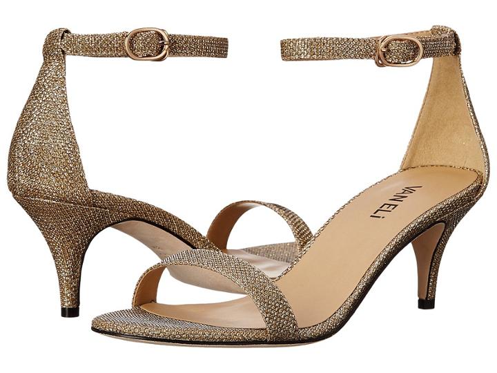 Vaneli Lassie (platino Ket Fabric/gold Buckle) High Heels
