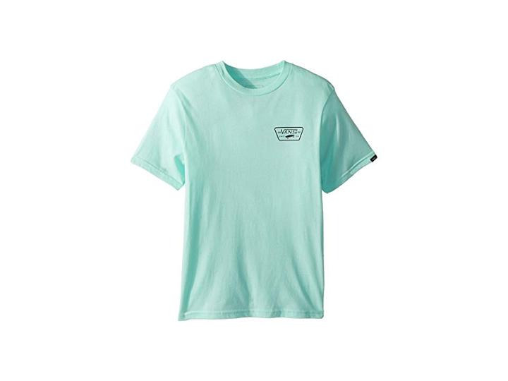 Vans Kids Full Patch Back Short Sleeve T-shirt (big Kids) (mint/black) Boy's T Shirt