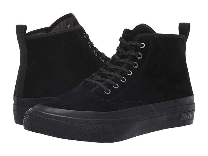 Seavees Mariners Boot Pig Suede (black) Men's Shoes