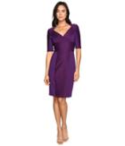Nue By Shani Cross-over V-neck Knit Dress (purple) Women's Dress