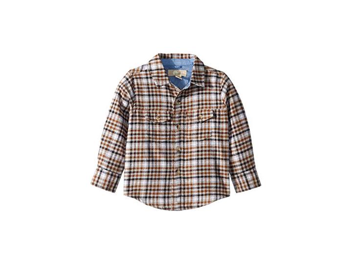 Peek Tristan Flannel Shirt (toddler/little Kids/big Kids) (brown) Boy's Clothing