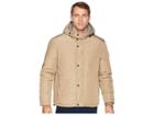 Cole Haan Oxford Rain Zip Front Jacket (khaki) Men's Coat
