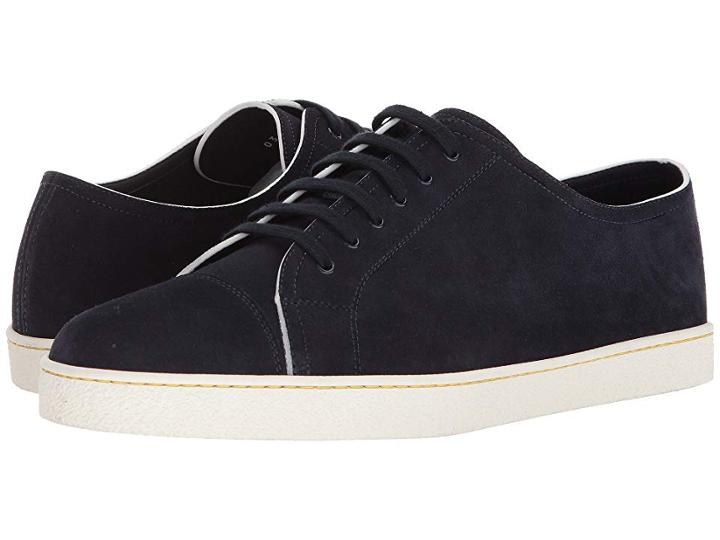 John Lobb Unlined Levah Sneaker (midnight Suede) Men's Lace Up Casual Shoes