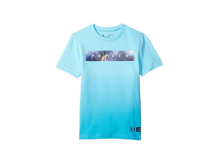 Under Armour Kids Steph Curry 30 Proven Short Sleeve Tee (big Kids) (venetian Blue/black) Boy's T Shirt