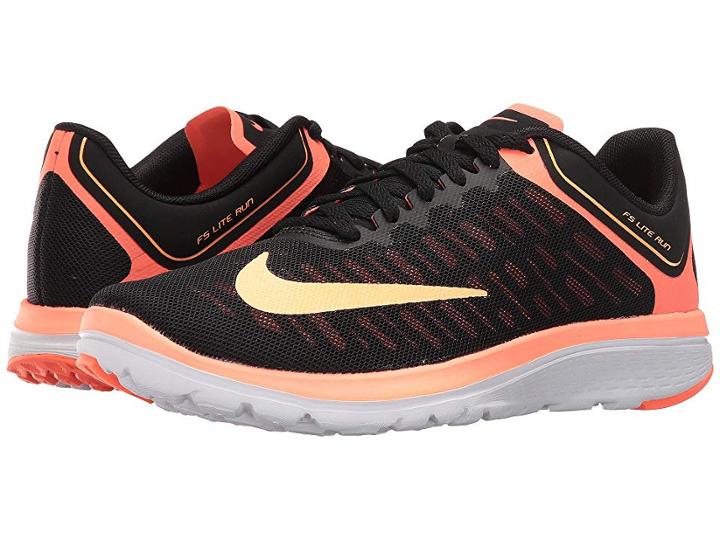 Nike Fs Lite Run 4 (black/bright Mango/white/peach Cream) Women's Shoes