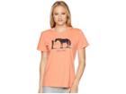 Life Is Good Besties Horse Crusher Tee (fresh Coral) Women's T Shirt