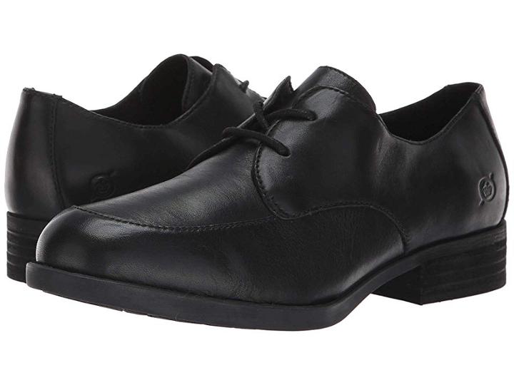 Born Rora (black Full Grain) Women's Lace Up Wing Tip Shoes