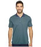 Adidas Golf 2-color Merch Stripe Polo (dark Slate/solar Lime) Men's Short Sleeve Pullover