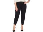 Hue Plus Size Classic Pinstripe Loafer Skimmer Leggings (black) Women's Casual Pants