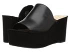Nine West Kelsawn Platform Wedge Slide Sandal (black Semal Soft Crust) Women's Wedge Shoes
