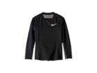 Nike Kids Pro Warm Long Sleeve Crew (little Kids/big Kids) (black/dark Grey/white) Boy's Clothing