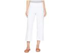 Mod-o-doc Heavier Slub Jersey Crochet Lace Cropped Pants (white) Women's Casual Pants
