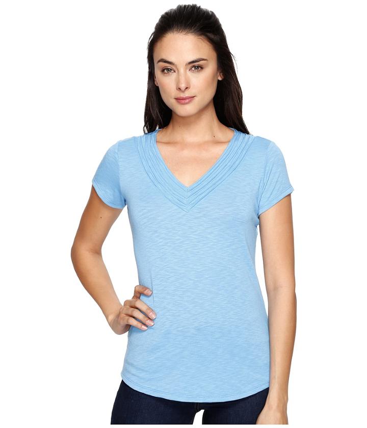 Kuhl Soratm Short Sleeve Top (vista Blue) Women's Short Sleeve Pullover