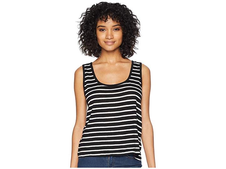 Splendid Stripe Tank Top (black Stripe) Women's Sleeveless