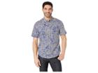 Reyn Spooner Kiko Pareau Dots Tailored Fit Hawaiian Shirt (twilight Blue) Men's Short Sleeve Button Up