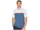 Under Armour Golf Ua Playoff Polo (white/bass Blue/rhino Gray) Men's Short Sleeve Knit