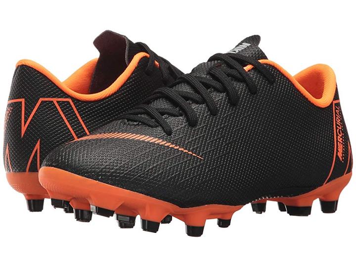 Nike Kids Vapor 12 Academy Mg Soccer (toddler/little Kid/big Kid) (black/total Orange/white) Kids Shoes