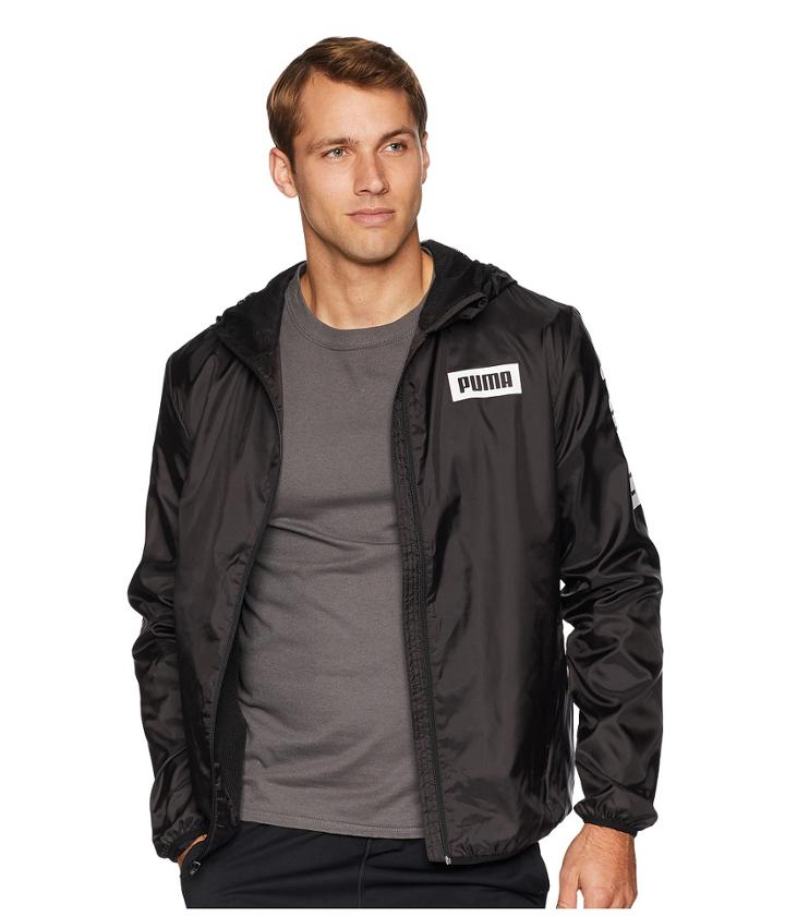 Puma Rebel Windbreaker (puma Black) Men's Coat