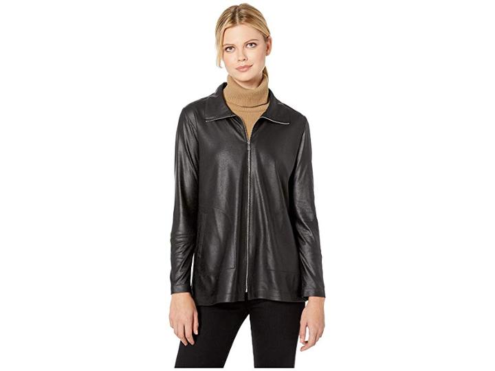 Elliott Lauren Zip-up Jacket With Pockets (black) Women's Coat