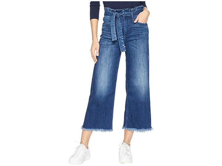 Paige Sutton Crop Jeans With Paperbag Waistband In Marcielle (marcielle) Women's Jeans