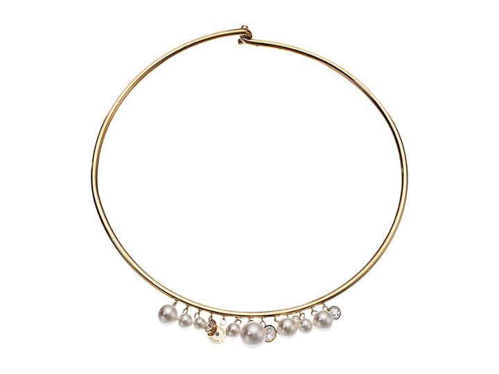 Michael Kors Modern Classic Pearl Flexi Choker (gold) Necklace