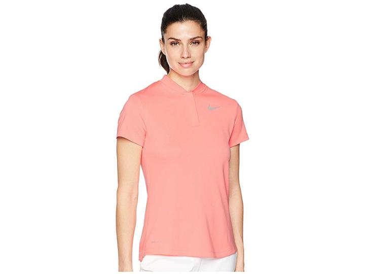 Nike Golf Dry Polo Short Sleeve Blade Left Chest (light Atomic Pink/flat Silver) Women's Clothing