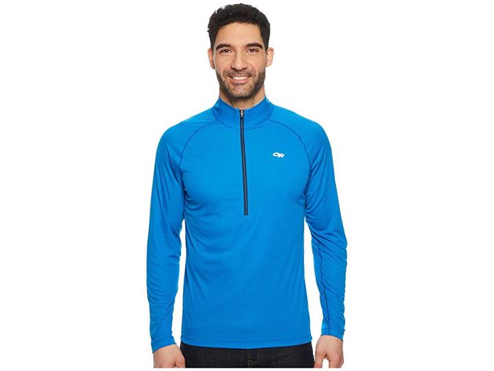 Outdoor Research Echo L/s Zip Tee (glacier/night) Men's T Shirt