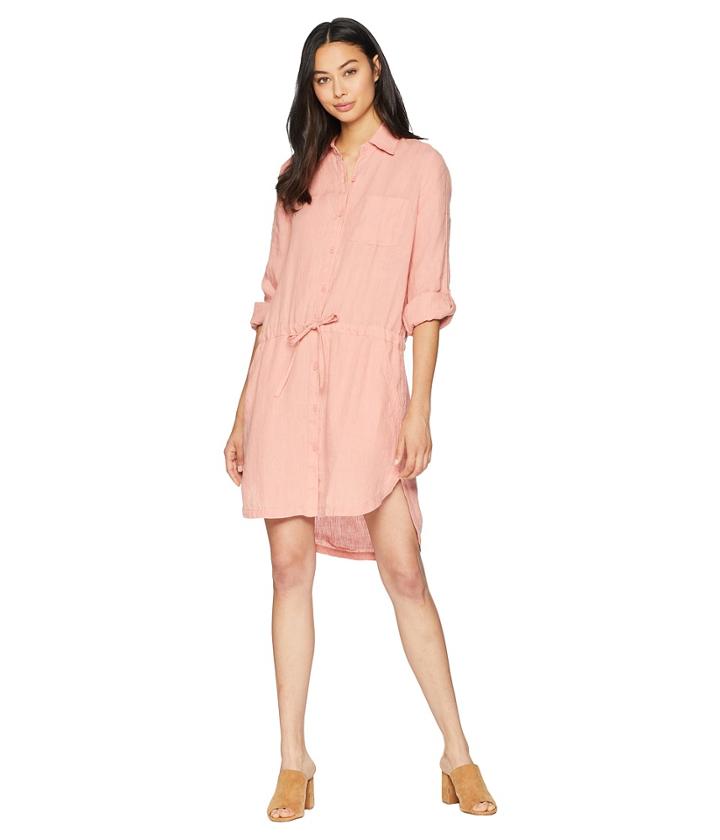 Juicy Couture Washed Linen Shirtdress (rose) Women's Dress