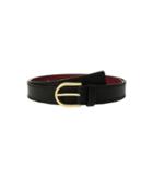 Calvin Klein Stitched Flat Strap Belt W/ Eyelets (black) Women's Belts