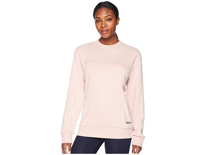 Columbia Pnw Bugasweattm Crew (dusty Pink) Sweatshirt