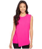 Vince Camuto Sleeveless Double Layer Shell (electric Pink) Women's Clothing