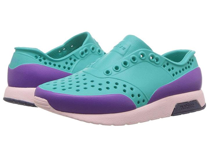 Native Kids Shoes Lennox Block (toddler/little Kid) (glacier Green/cold Pink/regatta Blue/starfish Block) Girls Shoes