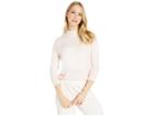 Juicy Couture Mock Neck Intarsia Logo Sweater (rose Quartz) Women's Clothing