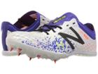 New Balance Md800v5 Middle Distance Spike (white/purple) Women's Shoes