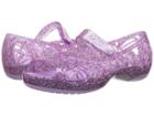 Crocs Kids Isabella Glitter Jelly Flat Ps (toddler/little Kid) (neon Purple) Girls Shoes