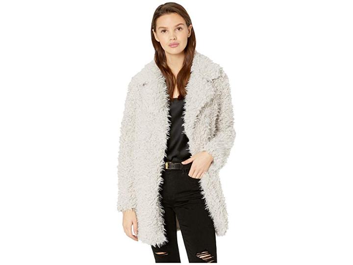 Romeo & Juliet Couture Fuzzy Faux Fur Coat (mink) Women's Coat